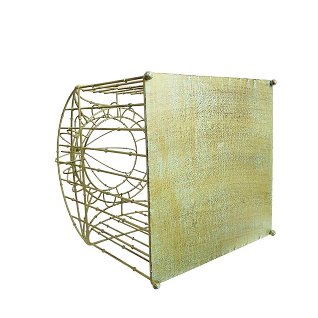 1990s Green Metal Vintage Victorian Birdcage For Sale - Image 5 of 5
