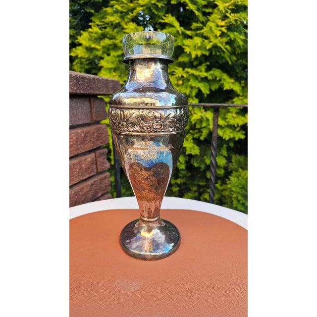 Art Deco Silver-Plated Vase with Glass Insert, 1929, Set of 2 For Sale - Image 13 of 13