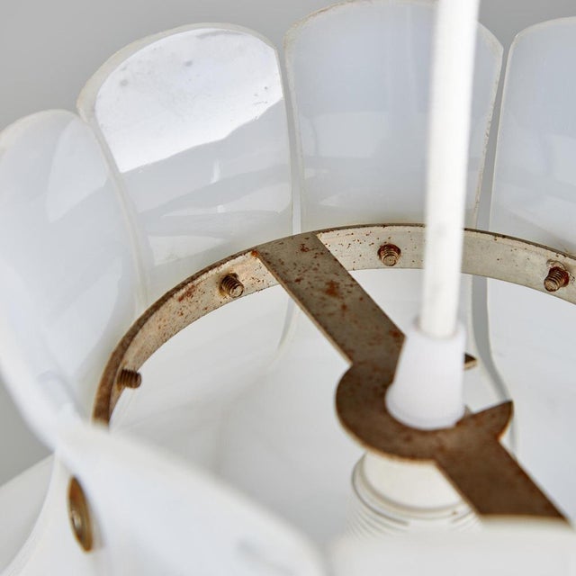 White Organic Shaped Plastic Pendant For Sale - Image 8 of 11