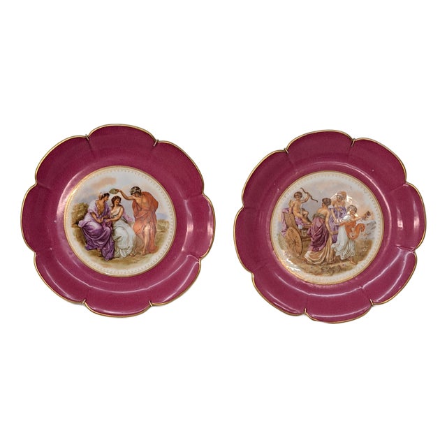Limoges Porcelain Plates, 1950s, Set of 2 For Sale