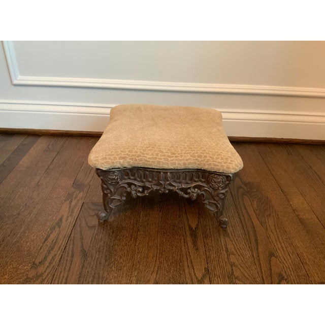 1970s Vintage Cast Iron Footstool Chairish