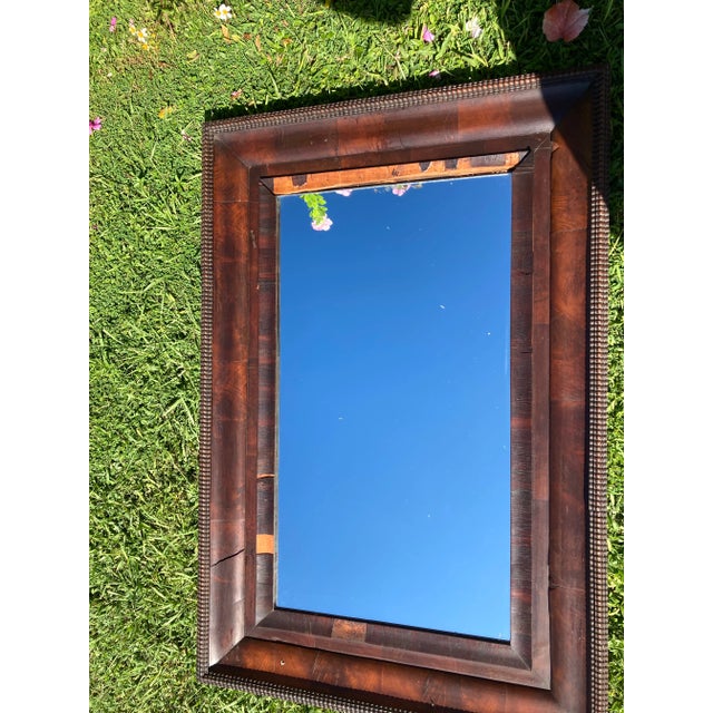 American Empire Large Mahogany Mirror or Looking Glass 1830-1840 For Sale - Image 12 of 12