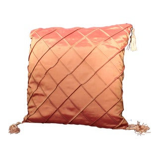 Late 20th C. Down Argyle Pattern Pillow For Sale