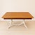 Vintage teak dining table, made in Barcelona, ​​Spain in the 1950s, restored and full of character. The teak veneer top...