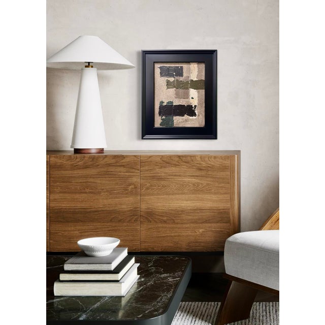 This original mixed-media abstract painting by J. Kent Martin is inspired by aerial views of farmland and the ordered...