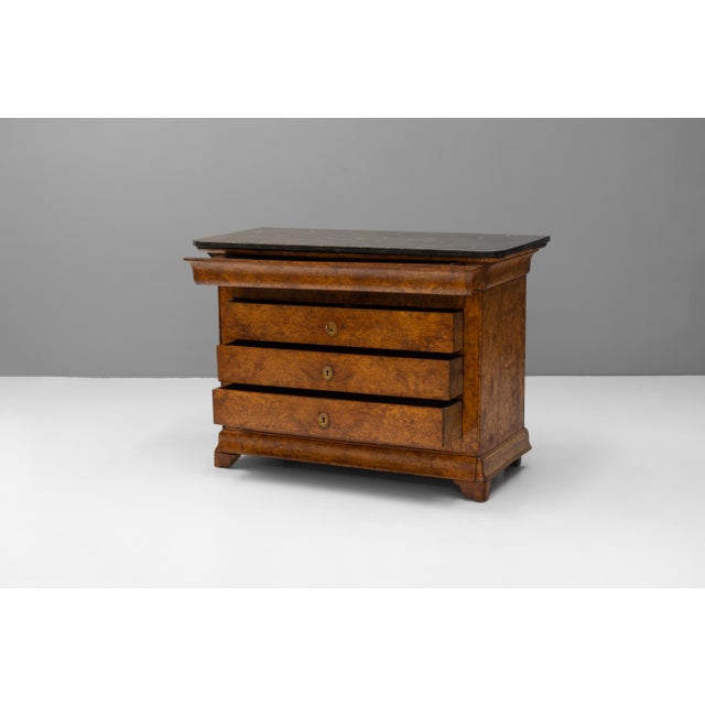 Elm Commode with Marble Top, 1870s For Sale - Image 4 of 9