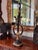 Vintage Italian Ebonized and Gilt Lyre Form Lamp For Sale - Image 10 of 12