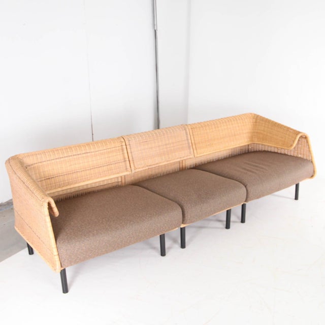 Wicker Modular Sofa, 1990s, Set of 3 For Sale - Image 16 of 16