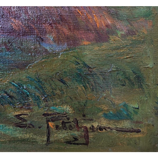 Edmond Marie Petitjean, Lavandières à la rivière, Oil on Canvas For Sale - Image 3 of 9