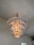 Murano Sputnik Murano Style Glass Palmetta Chandelier Clear and Green For Sale - Image 4 of 6