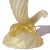 Vintage Seguso Murano 1950s Gold Flecks Opal White Italian Art Glass Sculptural Cornucopia Flower Vase For Sale In Orlando - Image 6 of 9