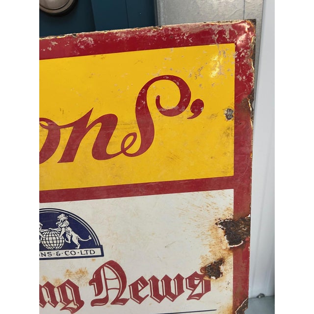 Large Enamel Lyons Ice Cream Sign, 1940s, in Worn conditions. Designed 1920 to 1949