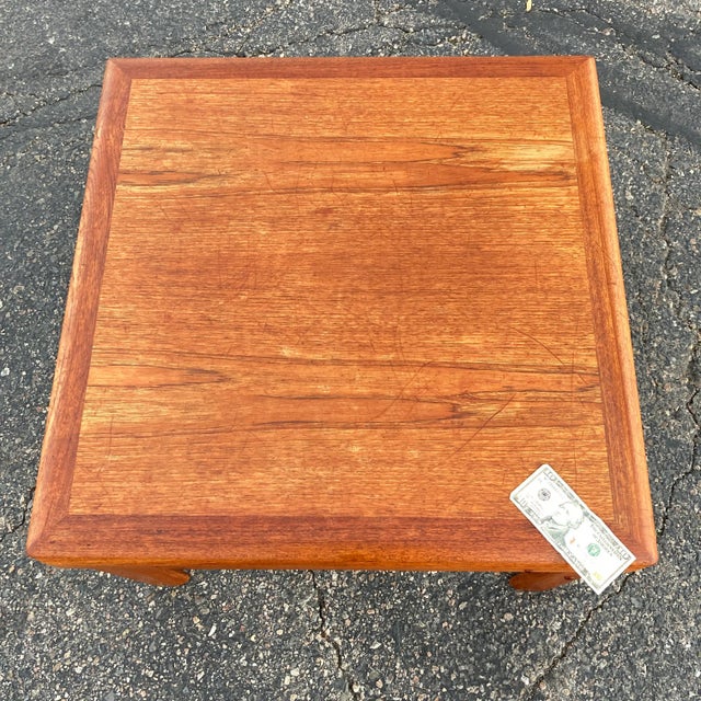 Danish Modern Floating Coffee Table in Teak For Sale - Image 9 of 13