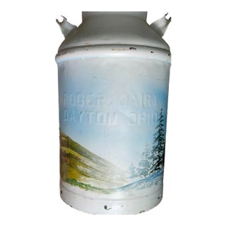 Vintage Metal Milk Can - Dayton, Ohio For Sale