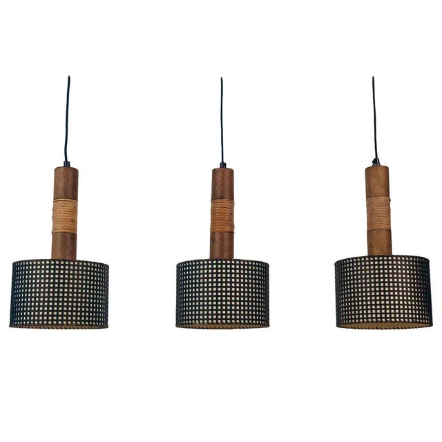 Mid-Century Pendant Lamp with 3 Elements from Werkstätte Hagenauer Wien, Austria, 1950s For Sale - Image 16 of 16