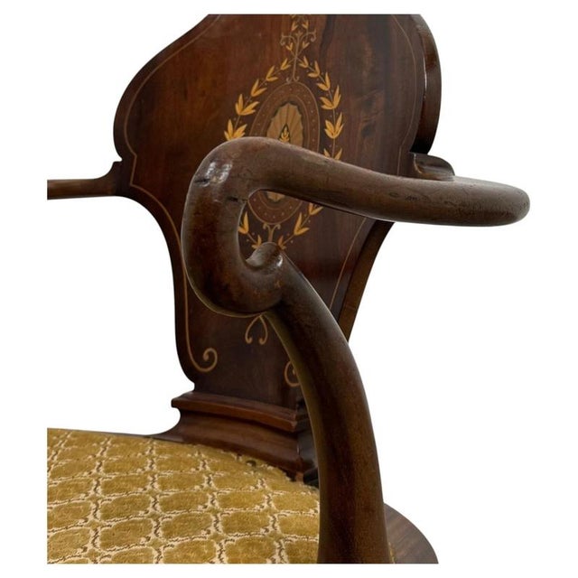 Early 20th Century English Mahogany Armchair in the style of Cornelius v. Smith For Sale - Image 3 of 13