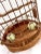 1980's Vintage Intricately Hand Made Bamboo Bird Cage With Celadon Feeders and Dragons For Sale - Image 9 of 11