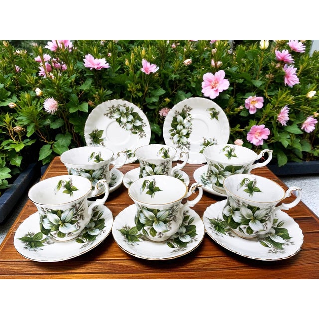 Vintage Trillium Set for Six People from Royal Albert, 1980s, Set of 12 For Sale - Image 12 of 18