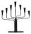 Mid-Century Black Metal and Copper Candelabra by Gunnar Ander for Ystad Metall, 1960s For Sale