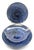 Offered are 2 wheel-thrown studio pottery stoneware decorative plates featuring a blue rutile glaze finish. Their maker's...