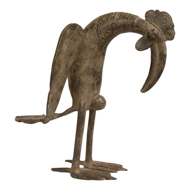 Vintage African Bronze Bird For Sale