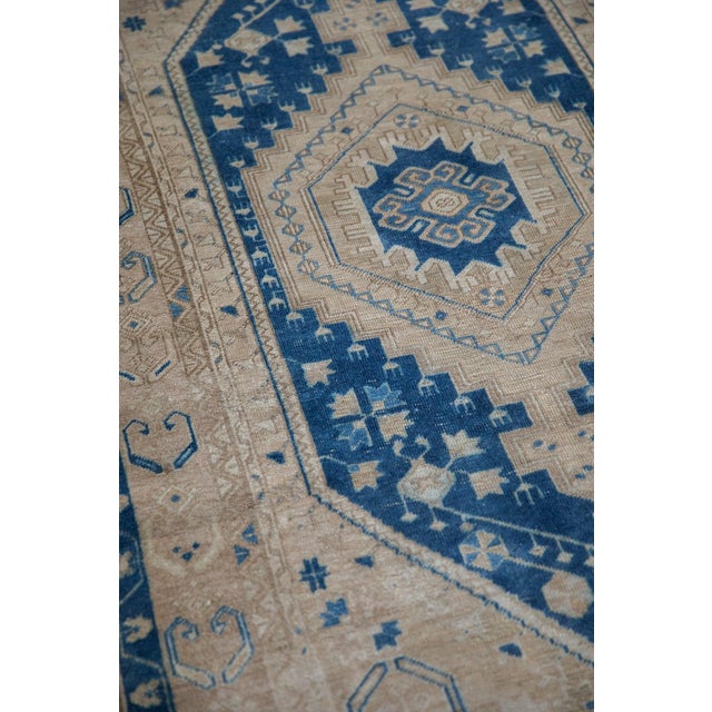 Blue Vintage Distressed Oushak Rug Runner - 3'8" x 6'11" For Sale - Image 8 of 10