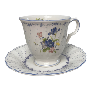 Late 20th Century Nikko Tea Cup and Saucer Made in Japan