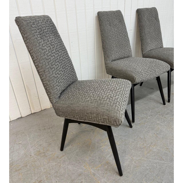 1960s Mid-Century Modern Adrian Pearsall Upholstered Dining Chairs - Set of 4 For Sale - Image 5 of 6