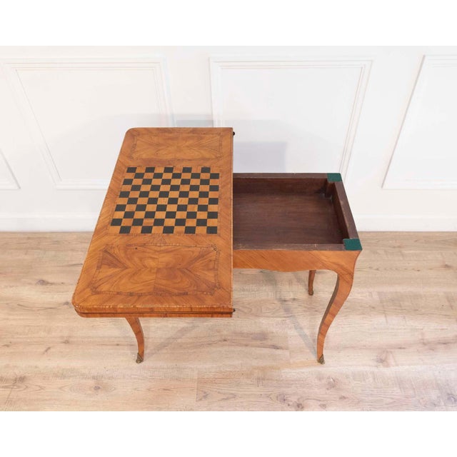 Louis XV–Period Game Table in Rosewood Marquetry, France, 18th Century For Sale - Image 9 of 10