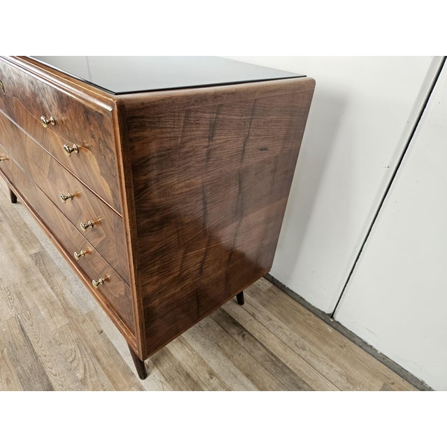 Art Deco Chest of Drawers with Glass Top, 1950 For Sale - Image 9 of 18