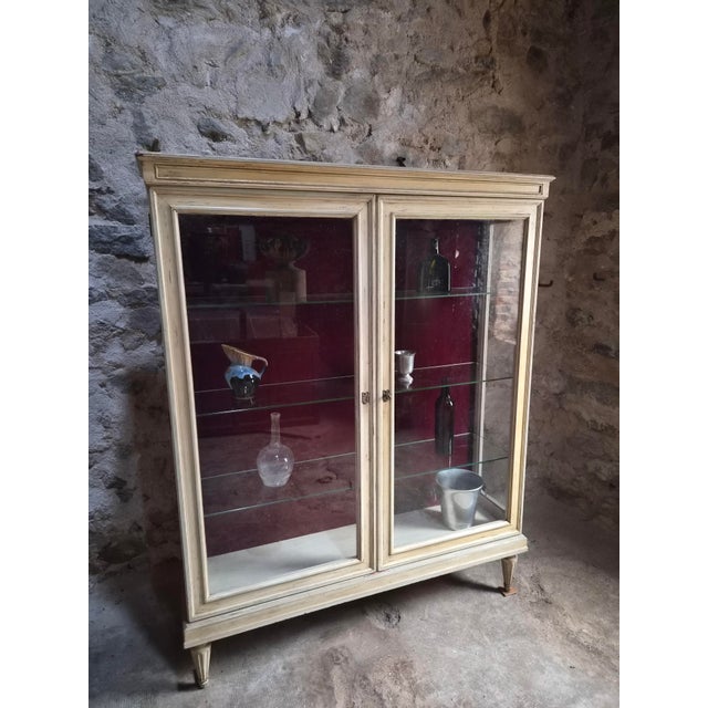 Vintage French Glass Display Cabinet, 1960s For Sale - Image 17 of 18