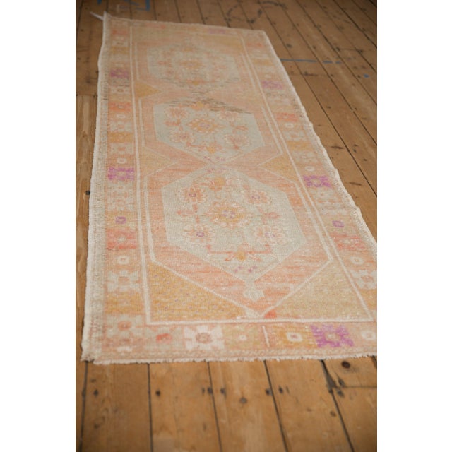Textile Vintage Distressed Oushak Rug Runner - 3' x 8'8" For Sale - Image 7 of 9
