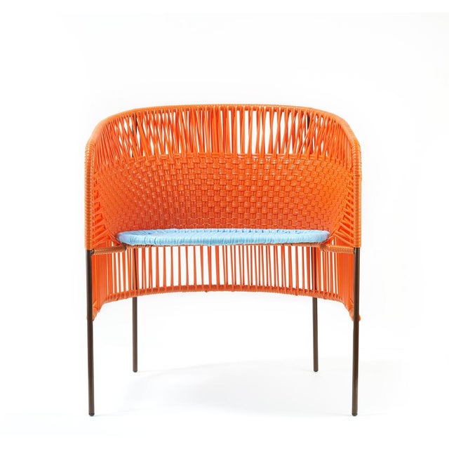 Metal Orange Mint Caribe Lounge Chair by Sebastian Herkner, Set of 4 For Sale - Image 7 of 18