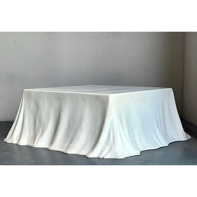 Mid 20th Century Vintage Regency Molded Fiberglass “Tovaglia” Coffee Table After Alberto Bazzani for Studio Tretach For Sale - Image 9 of 12