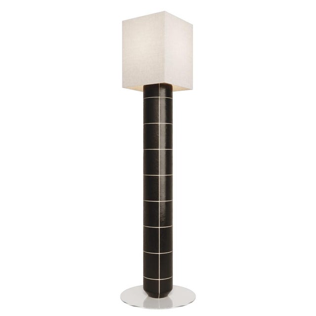Not Yet Made - Made To Order Handcrafted Ceramic and Glass Floor Lamp in Black Matt Glaze from Artem Zakharchenko-Halytskyi For Sale - Image 5 of 5