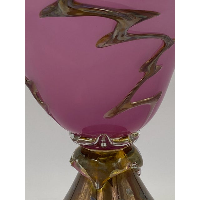 Murano Style Art Glass Centerpiece With Gold Finishes For Sale - Image 9 of 10