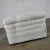Vintage Brunschwig & Fils St. Andrews Tufted Ottoman in Robert Allen Avanzata Glacier Fabric For Sale - Image 6 of 13