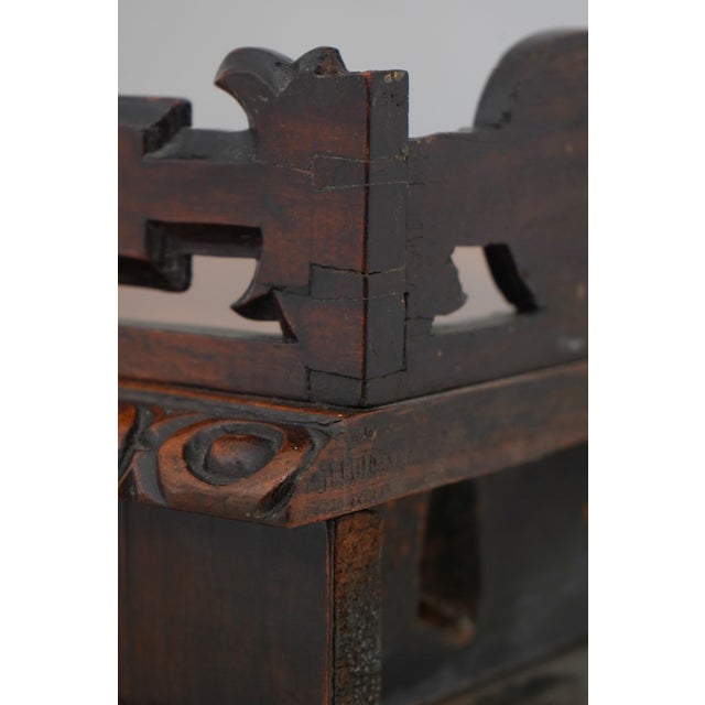 Antique Italian Victorian Style Mahogany Display Cabinet For Sale - Image 17 of 18