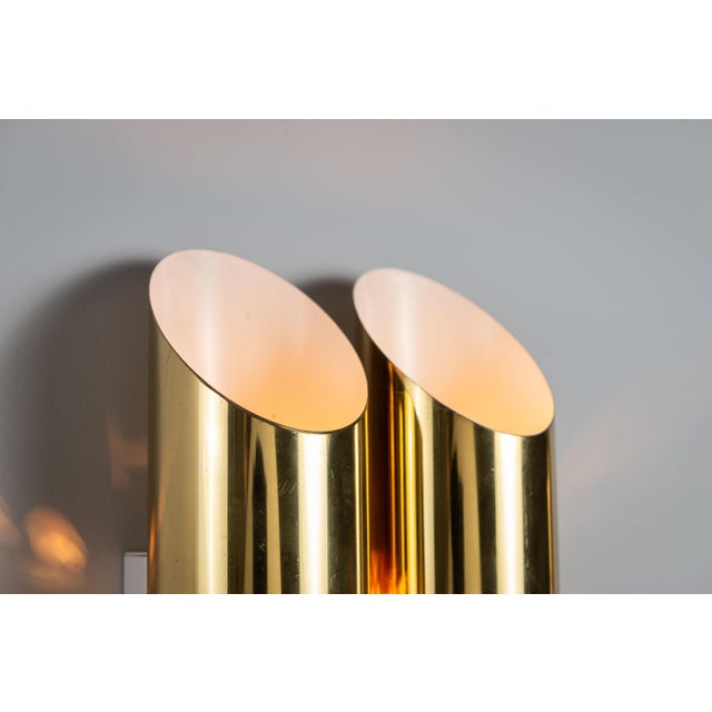 Double Cylindrical Wall Lamps in Brass with Perforated Shades, 1960s, Set of 2 For Sale - Image 11 of 14