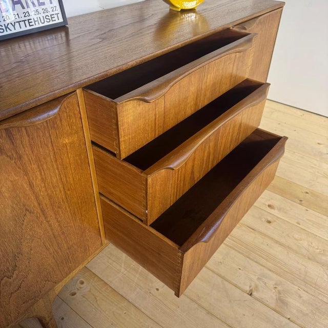 Brown Mid-Century Danish Teak Sideboard, 1960s For Sale - Image 8 of 12