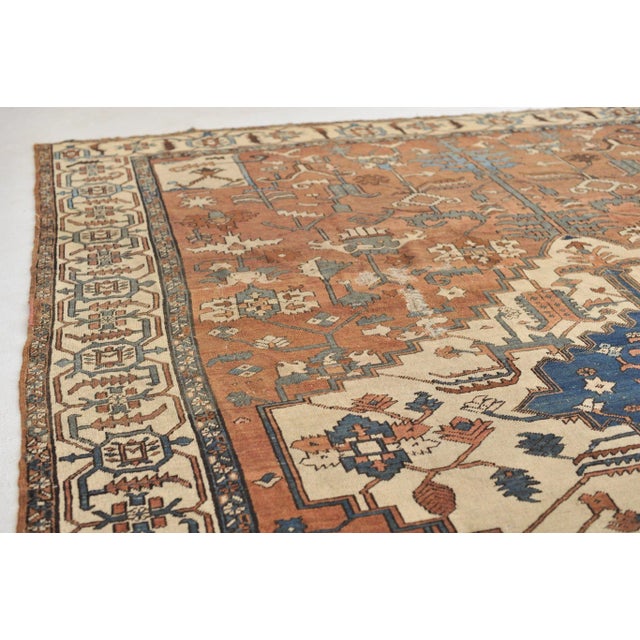 1920s Antique Bakshayesh Rug, 9.6 x 13.7 For Sale - Image 5 of 11