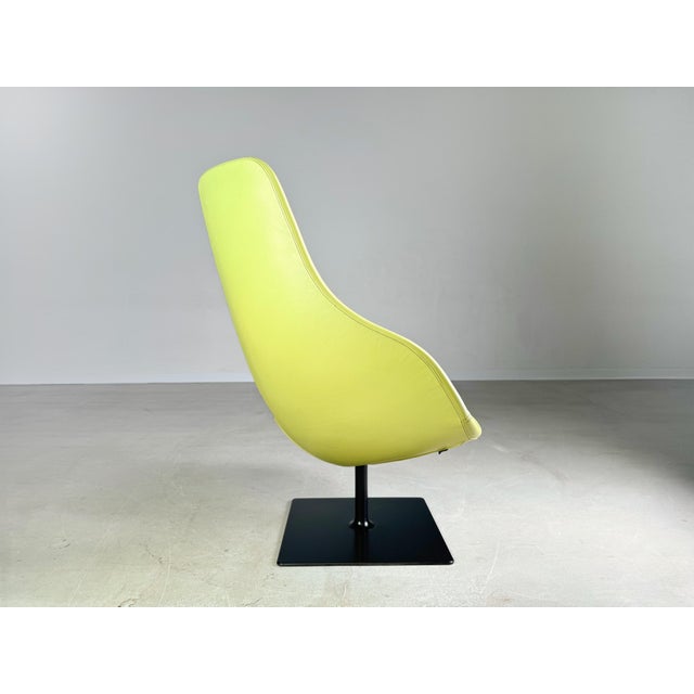 Moroso Leather Armchair in Green from Patricia Urquiola For Sale - Image 5 of 9