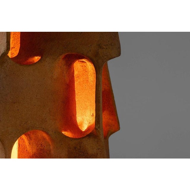 Flamme Lamp in Terracotta by Guy Bareff, France, 1970s For Sale - Image 11 of 18