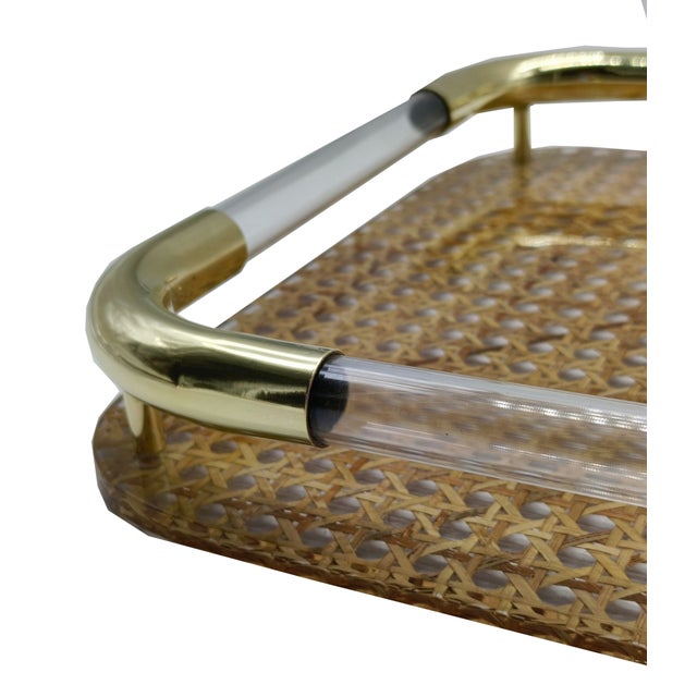Christian Dior Brass and Vienna Scraw Serving Tray from Christian Dior, 1970s For Sale - Image 4 of 7