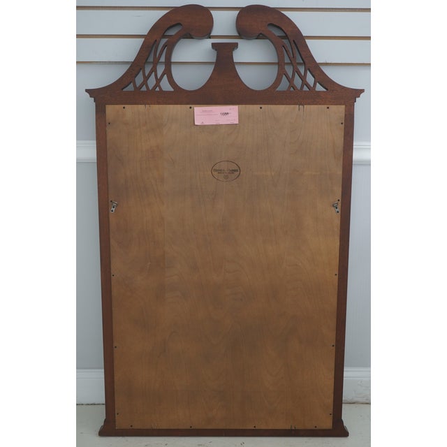 Henkel Harris Mahogany Broken Arch Wall Mirror For Sale - Image 10 of 11