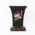 Vintage Black Hand-Painted Metal Cachepot/Flower Pot/Wastebasket With Floral Design For Sale - Image 12 of 12