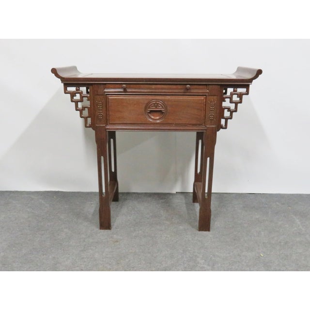 Chinese Rosewood Altar Style Console Table For Sale In Philadelphia - Image 6 of 7