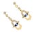Blue Enamel Evil Eye Gold Plated Hamsa Earrings, A Pair For Sale - Image 4 of 7