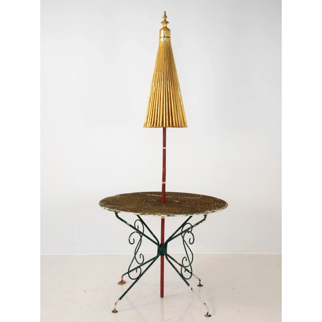 Gold Umbrella With Rainbow Accent For Sale - Image 11 of 12