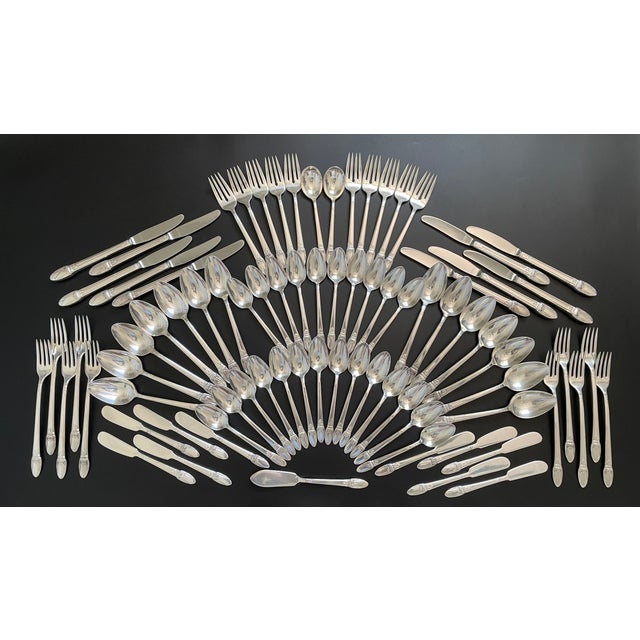 A stunning 81-piece Grille flatware set in the First Love pattern by 1847 Rogers Bros. / International Silver, service for...